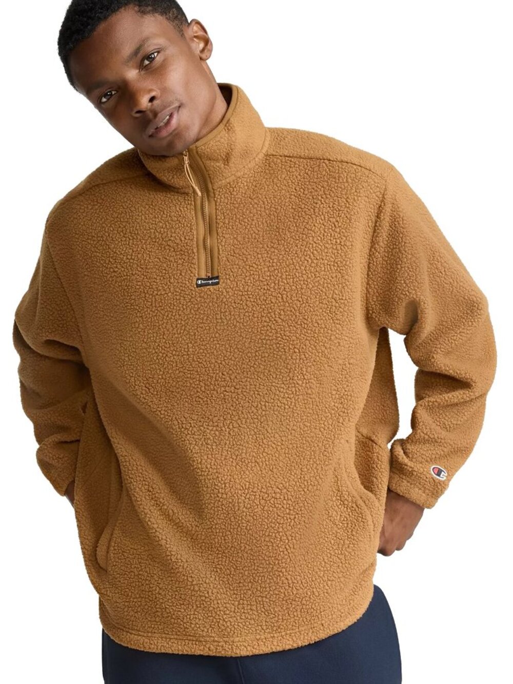 New! Champion Sherpa Quarter-Zip Microfleece Pullover Men's Big & Tall 2XLT 3XL
